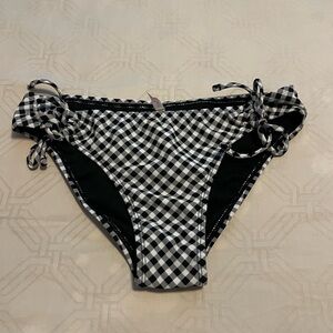 Charlotte Russe Black & White Checker Swim Bottoms - S